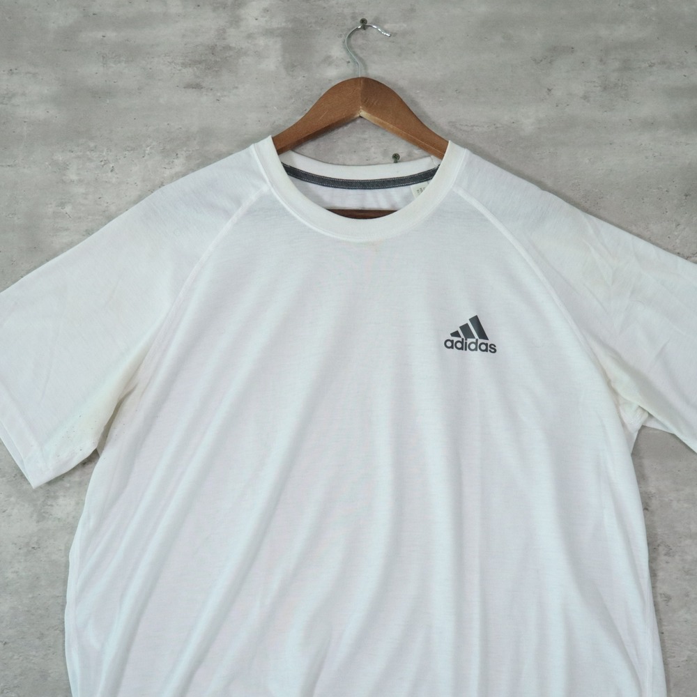Adidas Ultimate Tee XL White Short Sleeve Performance Raglan Shirt S14034